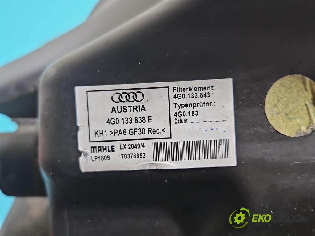 Audi A6 C7 2011-2018 3.0 tdi 204 hp automatic 150 kW 2967 cm3 4- obal filtra vzduchu 4G0133838E (Kryt vzduchového filtru)