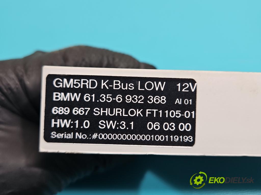 Bmw 3 E46 1998-2007 1.8 116 hp manual 85 kW 1796 cm3 3- řídící jednotka komfortu 6932368