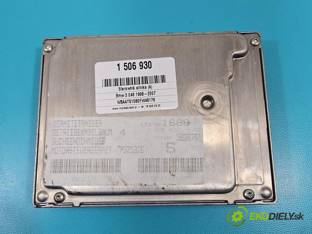 Bmw 3 E46 1998-2007 1.8 116 HP manual 85 kW 1796 cm3 3- riadiaca jednotka motora 0261209007