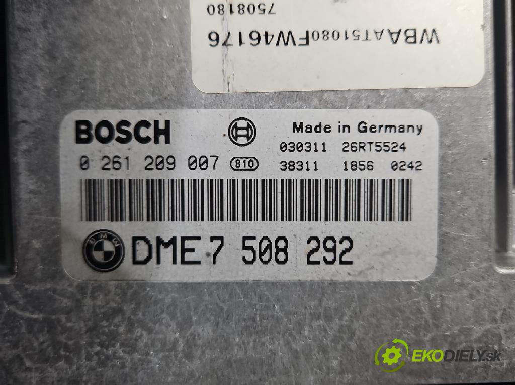 Bmw 3 E46 1998-2007 1.8 116 HP manual 85 kW 1796 cm3 3- riadiaca jednotka motora 0261209007