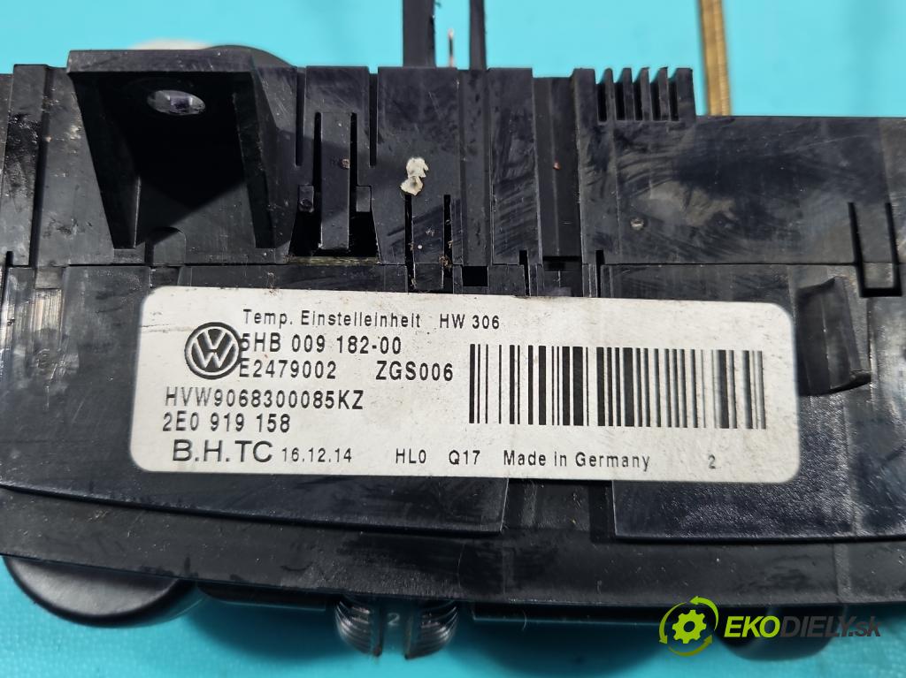 Vw Crafter 2006-2016 2.5 tdi 136hp manual 100 kW 2461 cm3 4- palubní deska panel topení 2E0919158