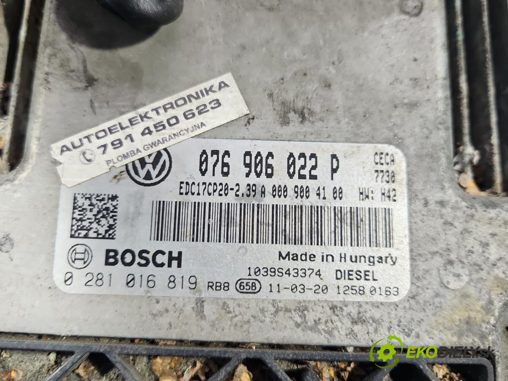 Vw Crafter 2006-2016 2.5 tdi 136 HP manual 100 kW 2461 cm3 4- riadiaca jednotka motora 076906022P