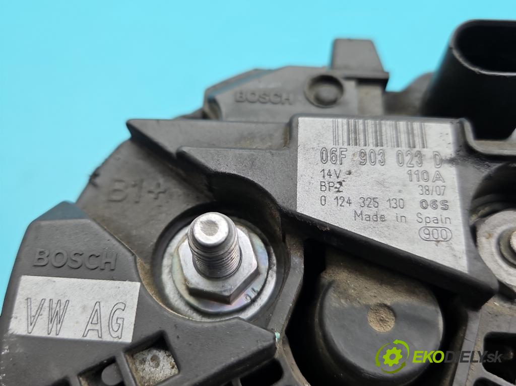 Vw Crafter 2006-2016 2.5 tdi 136 HP manual 100 kW 2461 cm3 4- Alternator 06F903023D (Alternátor)