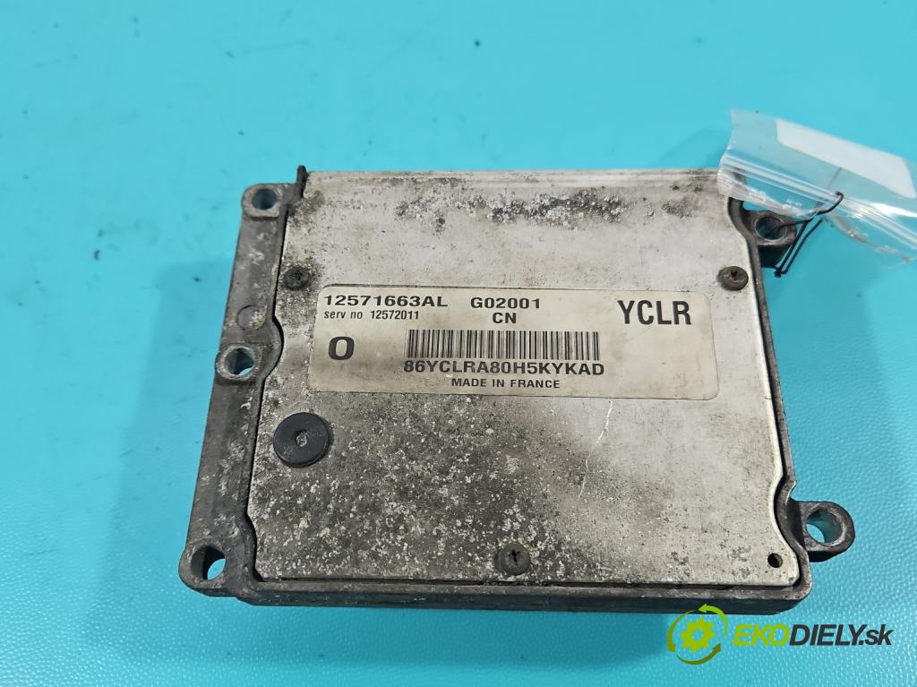 Opel Vectra C 2002-2008 2.2 16V 147 HP manual 108 kW 2198 cm3 5- riadiaca jednotka motora 12571663AL