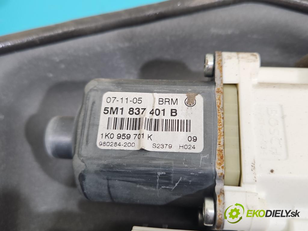 Vw Golf plus 1.9 tdi 105 HP manual 77 kW 1896 cm3 5- mechanizmus okna predné ľavý 1K0959793G