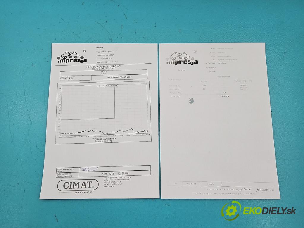 Ford Focus Mk2 2004-2011 1.8 tdci 116 hp manual 85 kW 1753 cm3 5- Turbodmychadlo repasováno 742110-7