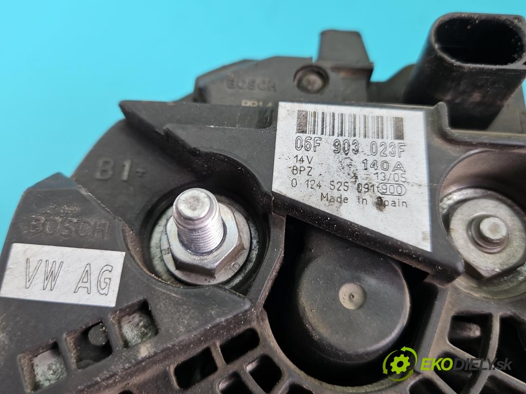 Skoda Octavia II 2004-2013 1.9 tdi 105 HP manual 77 kW 1896 cm3 5- Alternator 06F903023F (Alternátor)