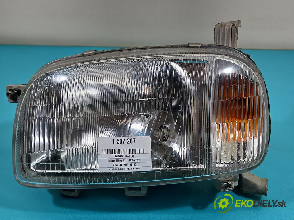 Nissan Micra K11 1992-2003 1.0 16V 60 HP manual 44 kW 998 cm3 5- Reflektor: ľavý  (Kľučka dverí ostatné)