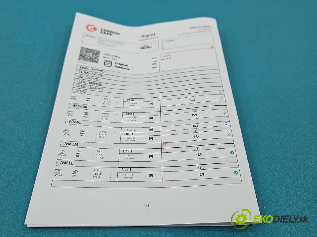 Peugeot 206 2.0 hdi 90 HP manual 66 kW 1997 cm3 5- vstrek 0445110008 (Vstrekovač paliva)