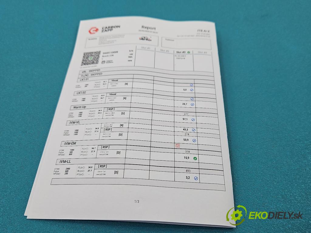 Peugeot 206 2.0 hdi 90 HP manual 66 kW 1997 cm3 5- vstrek 0445110008 (Vstrekovač paliva)