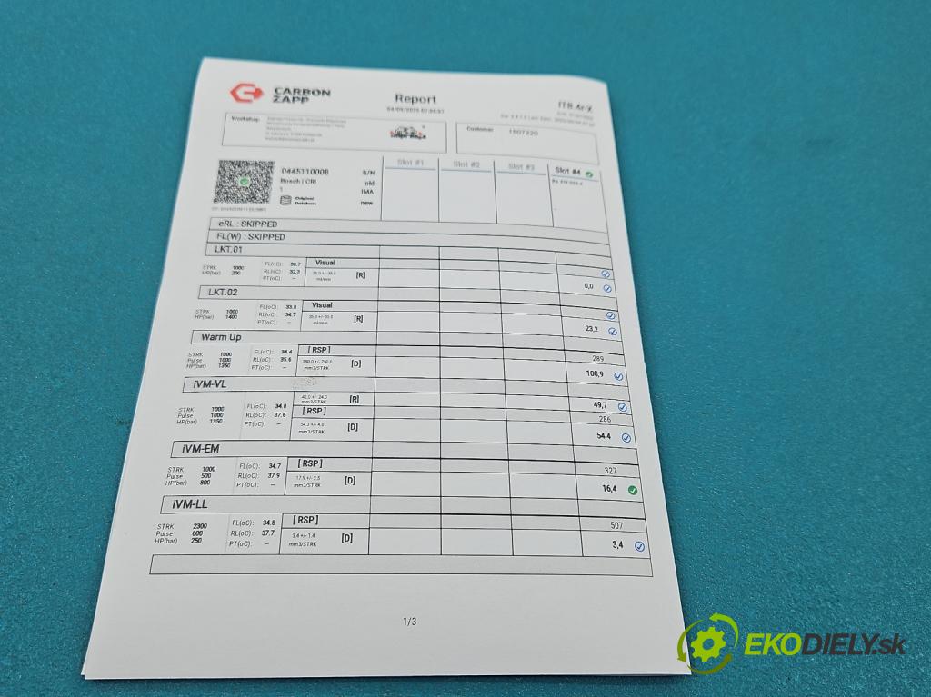 Peugeot 206 2.0 hdi 90 HP manual 66 kW 1997 cm3 5- vstrek 0445110008 (Vstrekovač paliva)