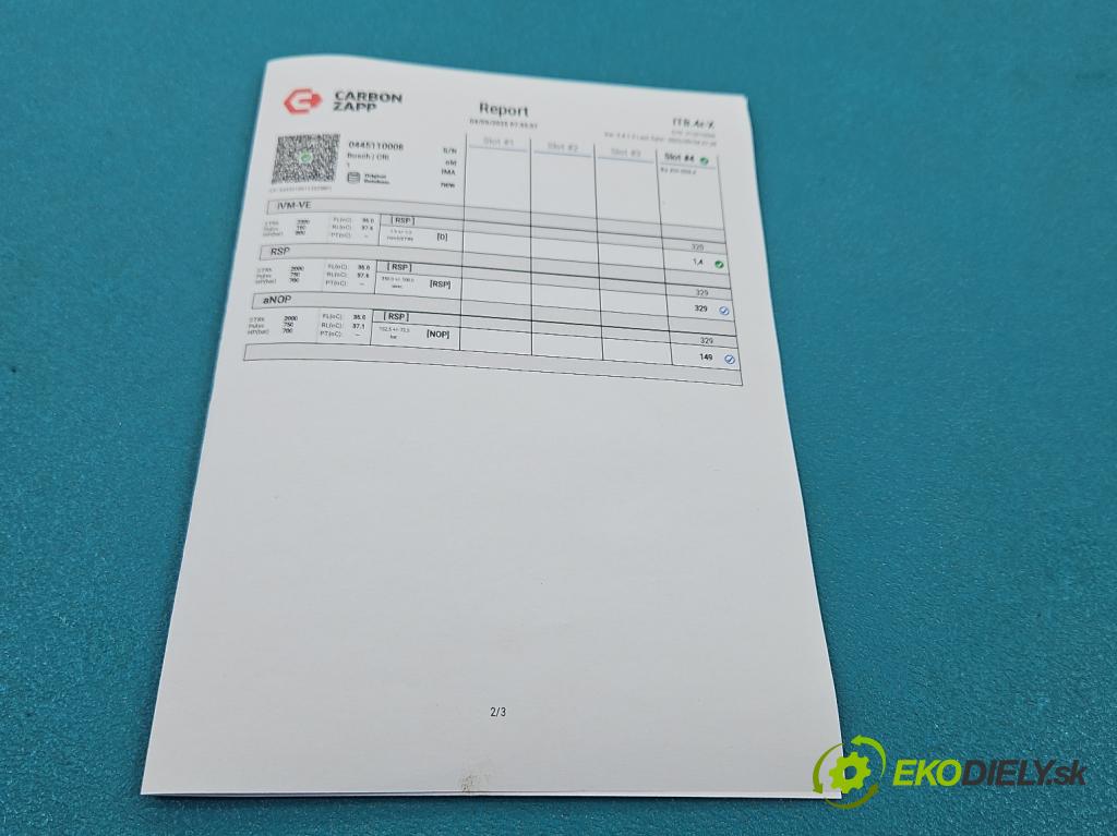 Peugeot 206 2.0 hdi 90 HP manual 66 kW 1997 cm3 5- vstrek 0445110008 (Vstrekovač paliva)