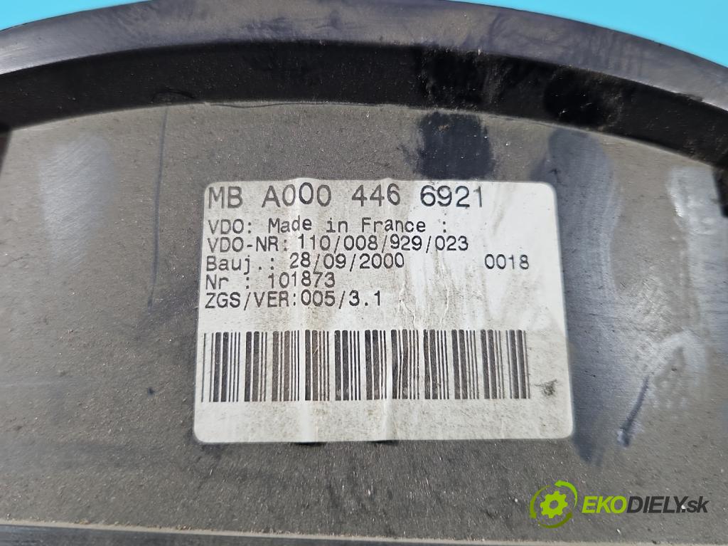 Mercedes Sprinter I 1995-2006 2,2.0 cdi 82 HP manual 60 kW 2148 cm3 5- prístrojovka/ budíky A0004466921 (Prístrojová doska)