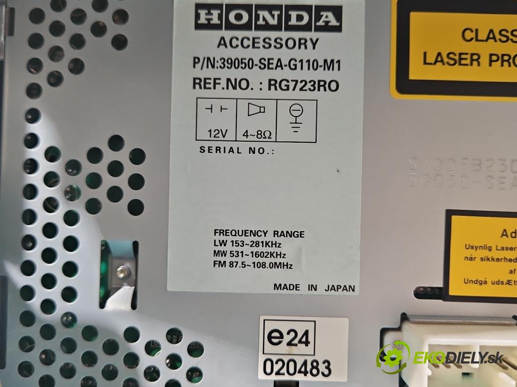 Honda Accord VII 2002-2008 2.0 16V 155 HP manual 114 kW 1998 cm3 4- Radio originál 39050-SEA-G110M1