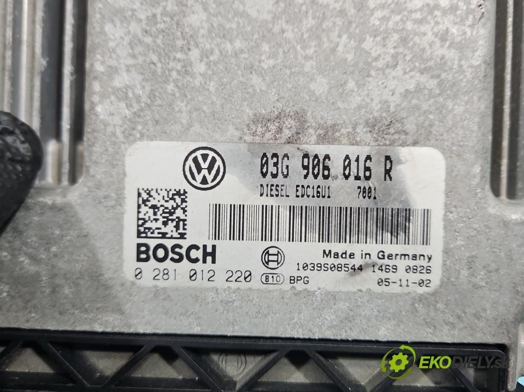 Vw Golf plus 1.9 tdi 105 hp manual 77 kW 1896 cm3 5- řídící jednotka motoru 03G906016R