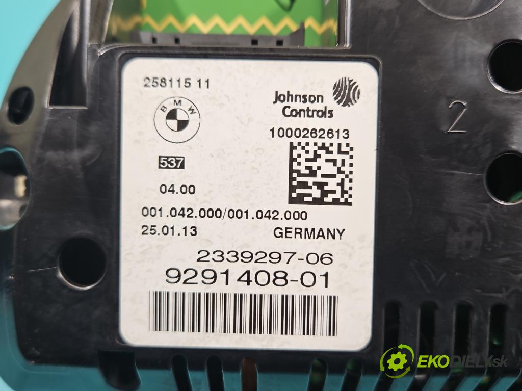 Bmw 5 F10 2010-2017 2.0b 184hp automatic 135 kW 1997 cm3 4- prístrojovka/ budíky 9291408-01 (Prístrojová doska)