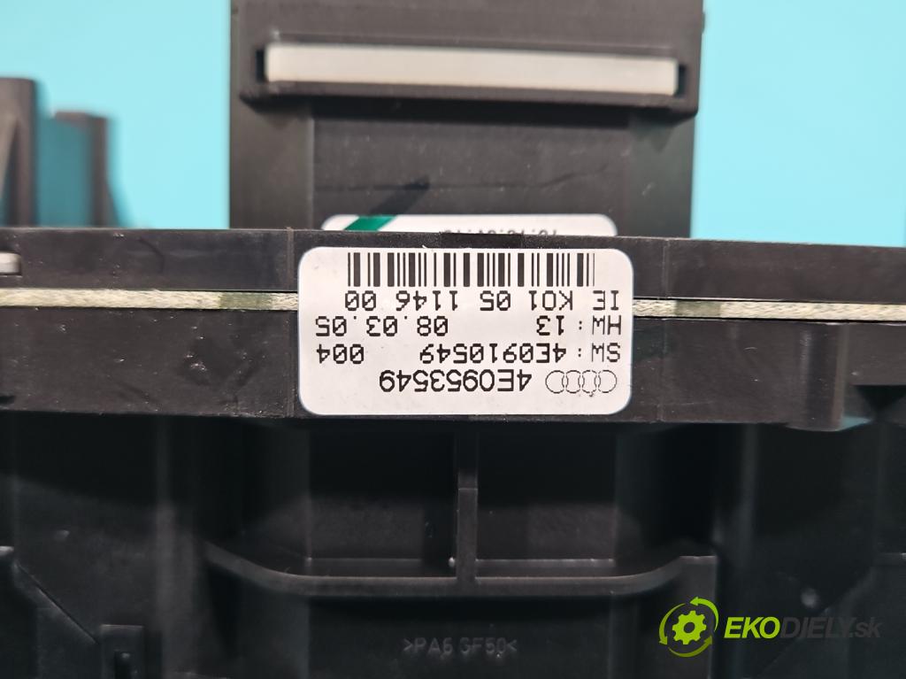 Audi A8 D3 2002-2009 3.0 tdi 232KM automatic 171 kW 2967 cm3 4- prepínač komplex: 4E0910549 (Prepínacie páčky pod volantom)