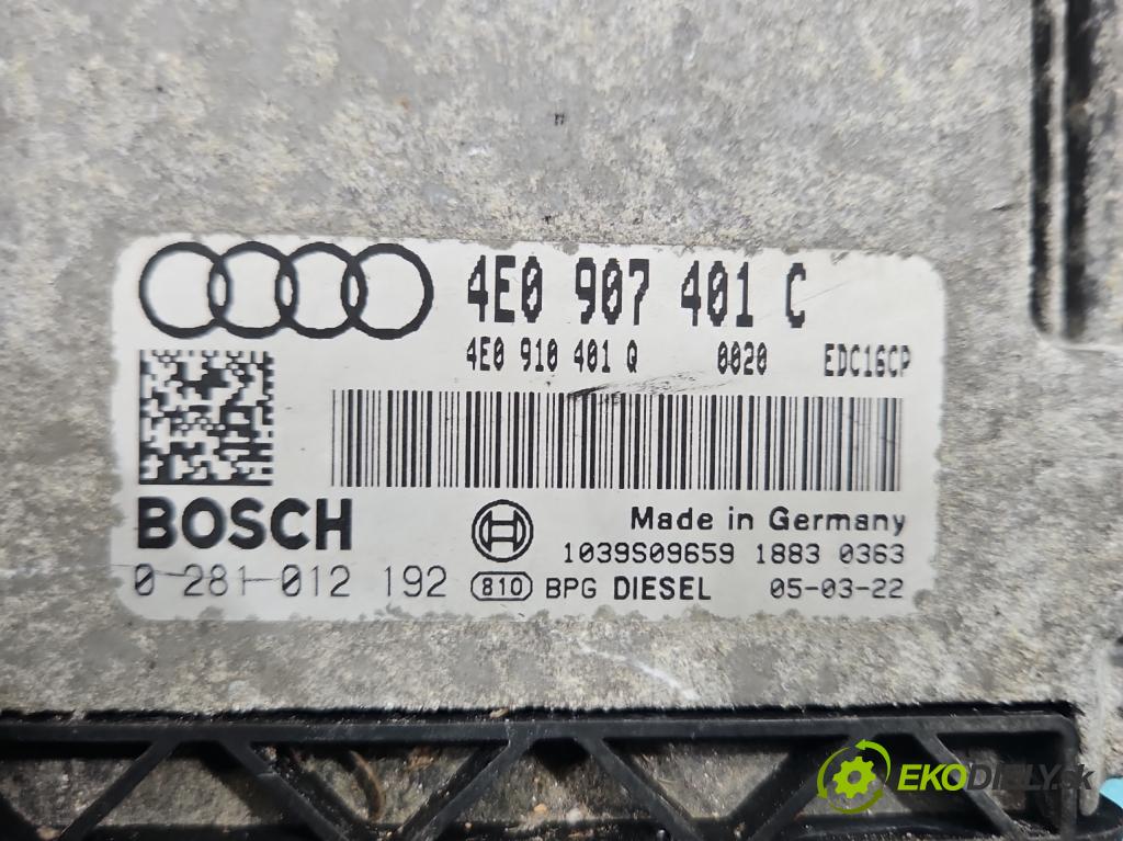 Audi A8 D3 2002-2009 3.0 tdi 232KM automatic 171 kW 2967 cm3 4- řídící jednotka motoru 0281012192
