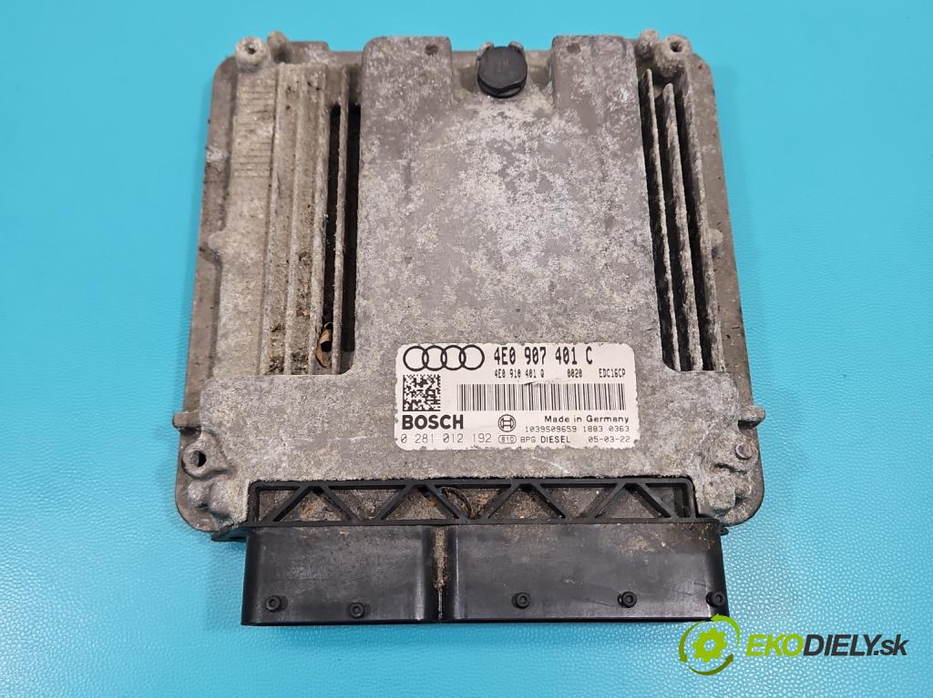 Audi A8 D3 2002-2009 3.0 tdi 232KM automatic 171 kW 2967 cm3 4- řídící jednotka motoru 0281012192