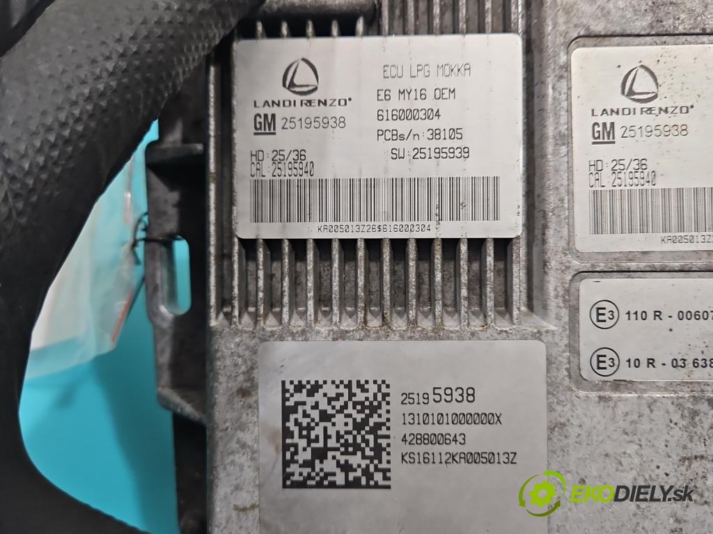 Opel Mokka A 2012-2019 1.4 T 140 hp manual 103 kW 1364 cm3 5- řídící jednotka LPG 25195938