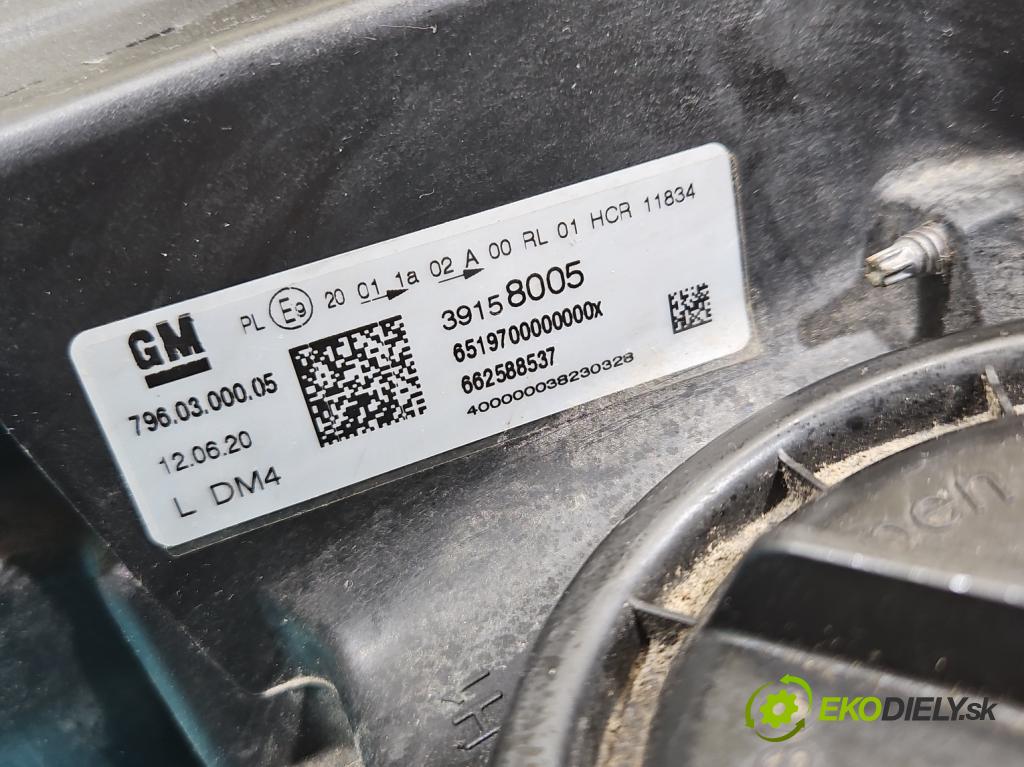 Opel Astra V  2015-2022 1.5 cdti 105 HP manual 77 kW 1496 cm3 5- Reflektor: ľavý 39158005 (Kľučka dverí ostatné)