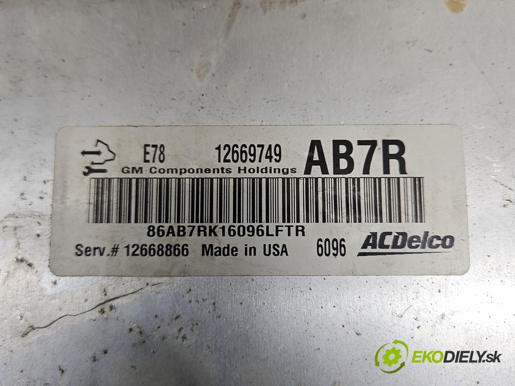 Opel Mokka A 2012-2019 1.4 T 140 HP manual 103 kW 1364 cm3 5- riadiaca jednotka motora 12669749