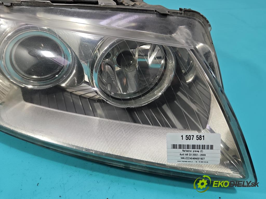 Audi A8 D3 2002-2009 3.0 tdi 232KM automatic 171 kW 2967 cm3 4- světlo pravý  (Pravé přední světlo)