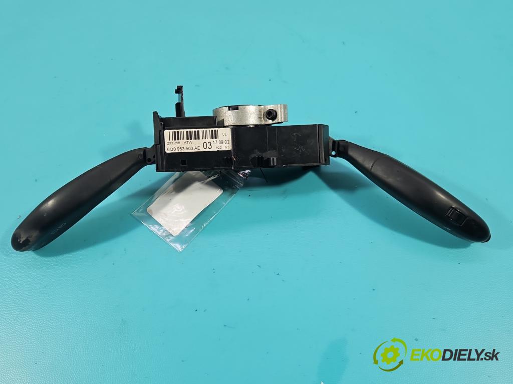 Seat Cordoba II 6L 2002-2008 1.4 tdi 75 HP manual 55 kW 1422 cm3 4- prepínač komplex: 6Q0953503AE (Prepínacie páčky pod volantom)