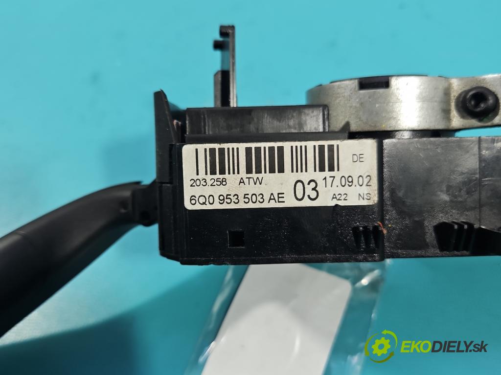 Seat Cordoba II 6L 2002-2008 1.4 tdi 75 HP manual 55 kW 1422 cm3 4- prepínač komplex: 6Q0953503AE (Prepínacie páčky pod volantom)