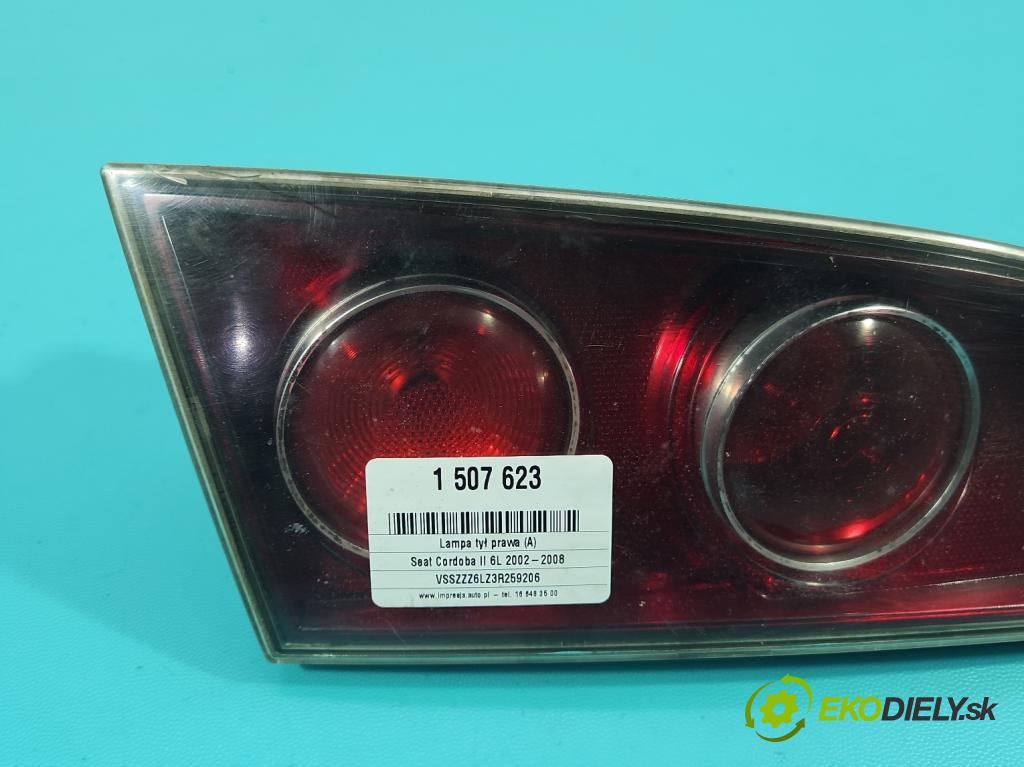 Seat Cordoba II 6L 2002-2008 1.4 tdi 75 hp manual 55 kW 1422 cm3 4- světlo zadní pravé  (Klika dveří ostatní)