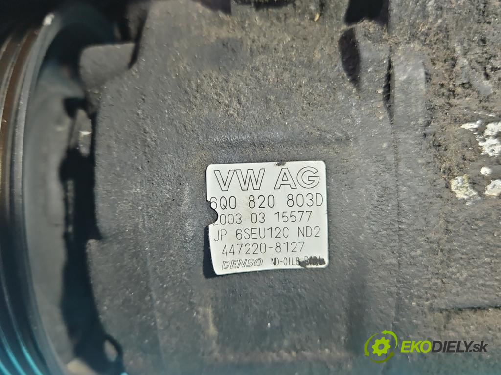 Seat Cordoba II 6L 2002-2008 1.4 tdi 75 HP manual 55 kW 1422 cm3 4- Kompresor: klimatizácie 6Q0820803D (Kompresor klimatizácie)