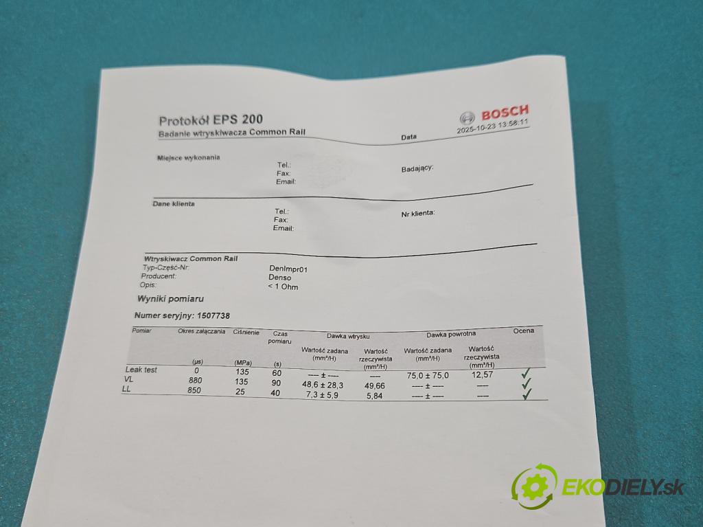 Fiat Ducato III 2006-2014 2.2 jtd 101 HP manual 74 kW 2198 cm3 5- vstrek 6C1Q-9K546-AC (Vstrekovač paliva)