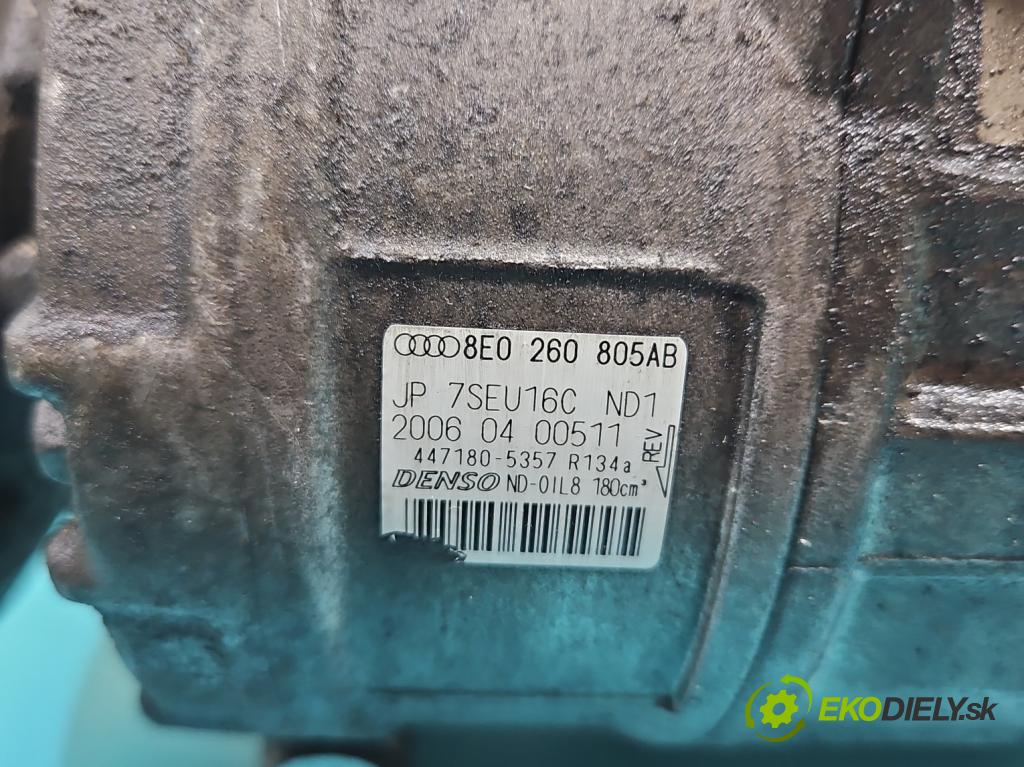 Audi A4 B6 2000-2004 1.9 tdi 131 HP manual 96 kW 1896 cm3 4- Kompresor: klimatizácie 8E0260805AB (Kompresor klimatizácie)