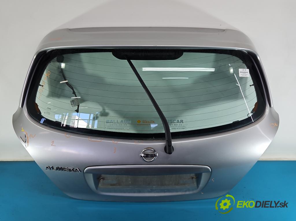 Nissan Almera N16 2000-2006 1.8 16v 116 hp manual 85 kW 1769 cm3 5- zadní kufrové dveře  (Zadní kapota (kufr))