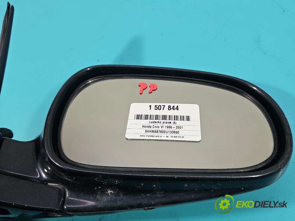 Honda Civic VI 1995-2001 1.4 16v 90 hp manual 66 kW 1396 cm3 5- zpětné zrcátko pravé  (Klika dveří ostatní)