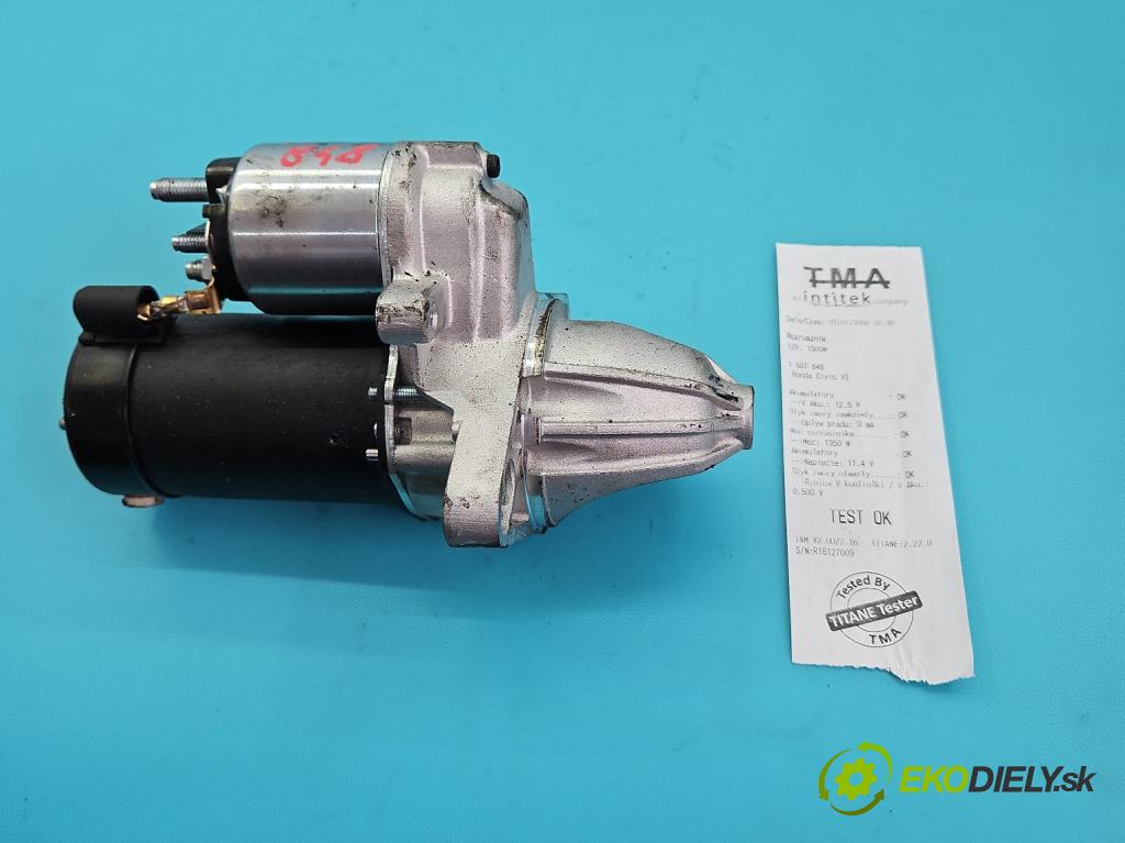 Honda Civic VI 1995-2001 1.4 16v 90 HP manual 66 kW 1396 cm3 5- štartér  (Štartér)