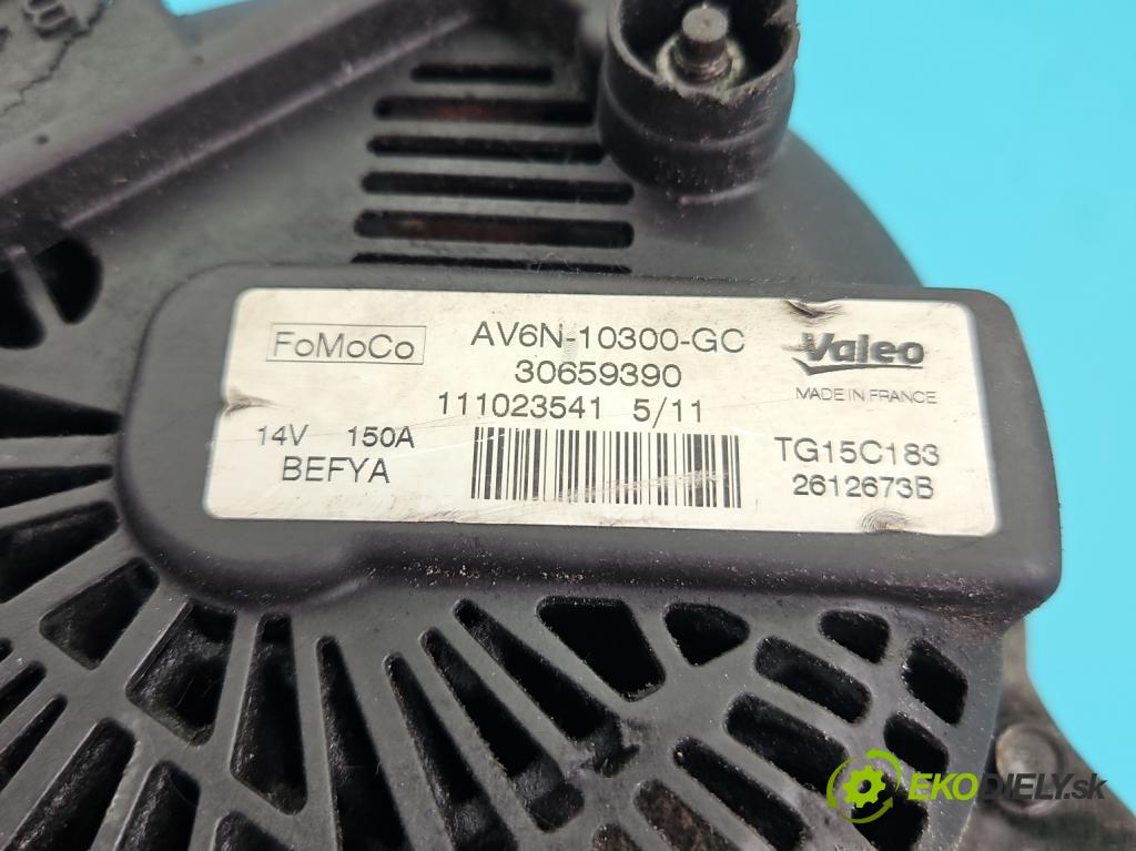 Ford Focus Mk3 2010-2018 1.6 tdci 116 HP manual 85 kW 1560 cm3 5- Alternator AV6N-10300-GC (Alternátor)