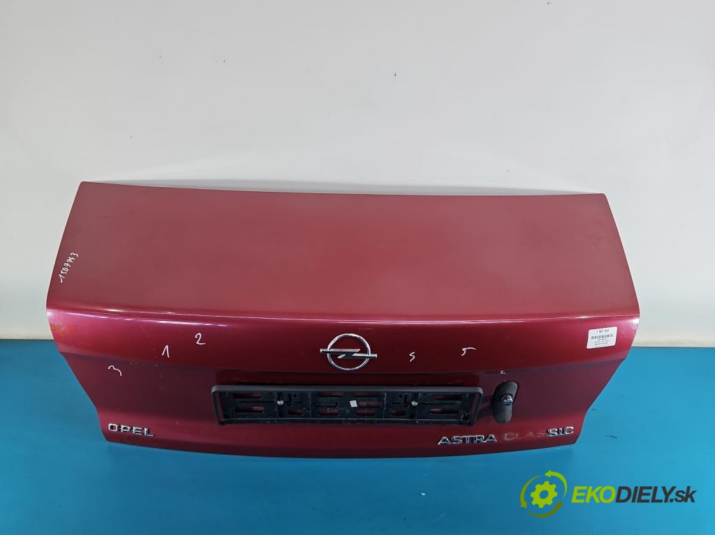 Opel Astra I 1991-2002 1.4 8v 60 hp manual 44 kW 1389 cm3 4- zadní kufrové dveře  (Zadní kapota (kufr))
