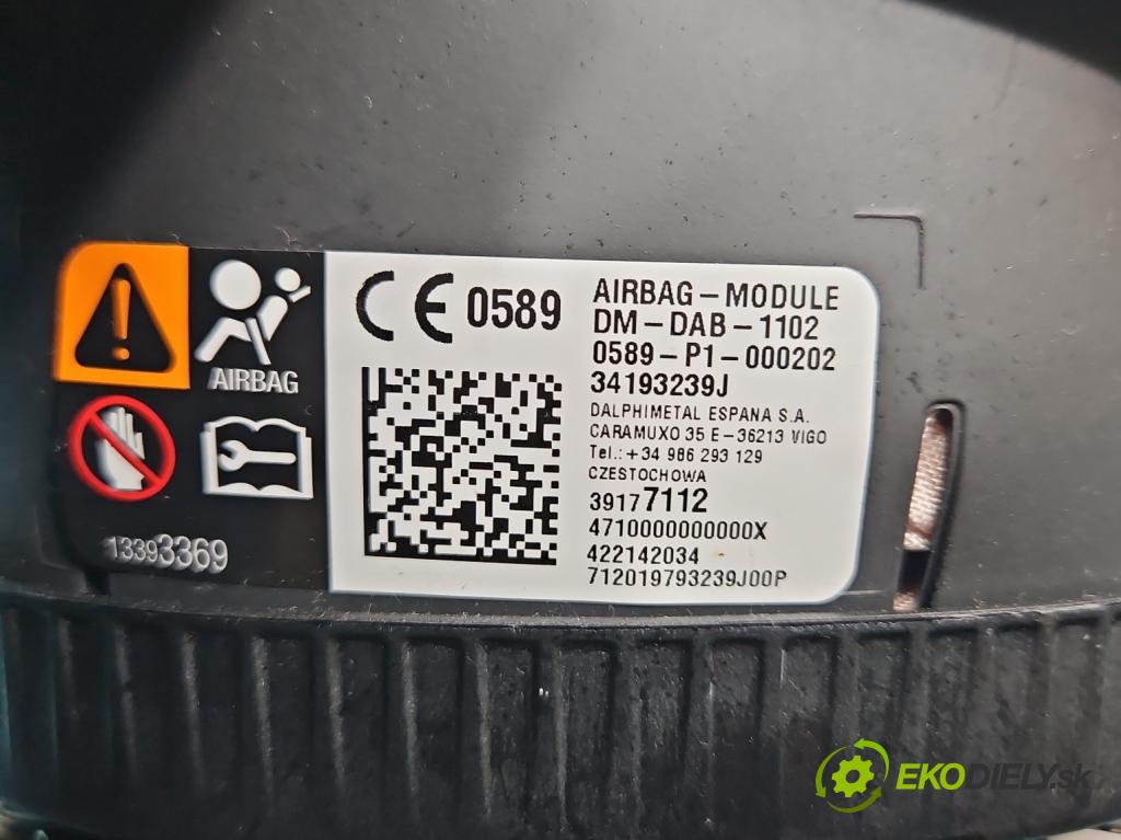 Opel Astra V  2015- 1.5 cdti 105 hp manual 77 kW 1496 cm3 5- Polštář: vzduch: Řidič: 13393369 (Airbag)