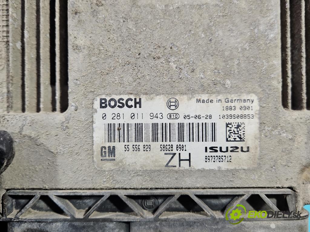Opel Astra III 2004-2014 1.7 cdti 101 HP manual 74 kW 1686 cm3 5- riadiaca jednotka motora 0281011943