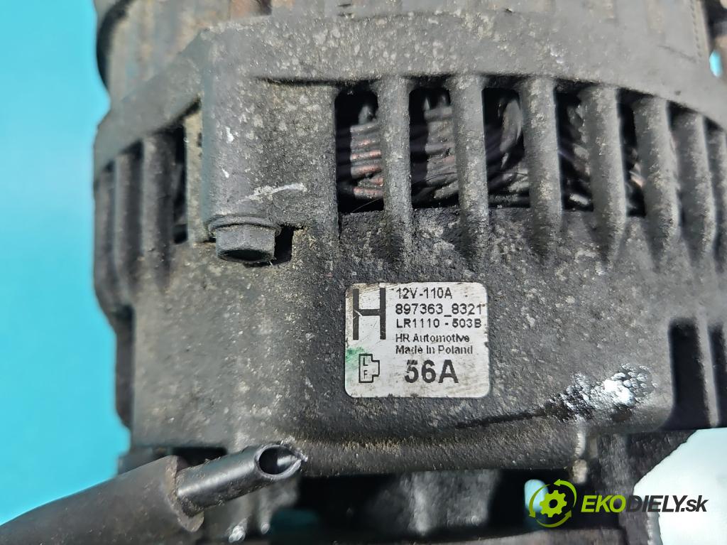 Opel Astra III 2004-2014 1.7 cdti 101 HP manual 74 kW 1686 cm3 5- Alternator 8973638321 (Alternátor)