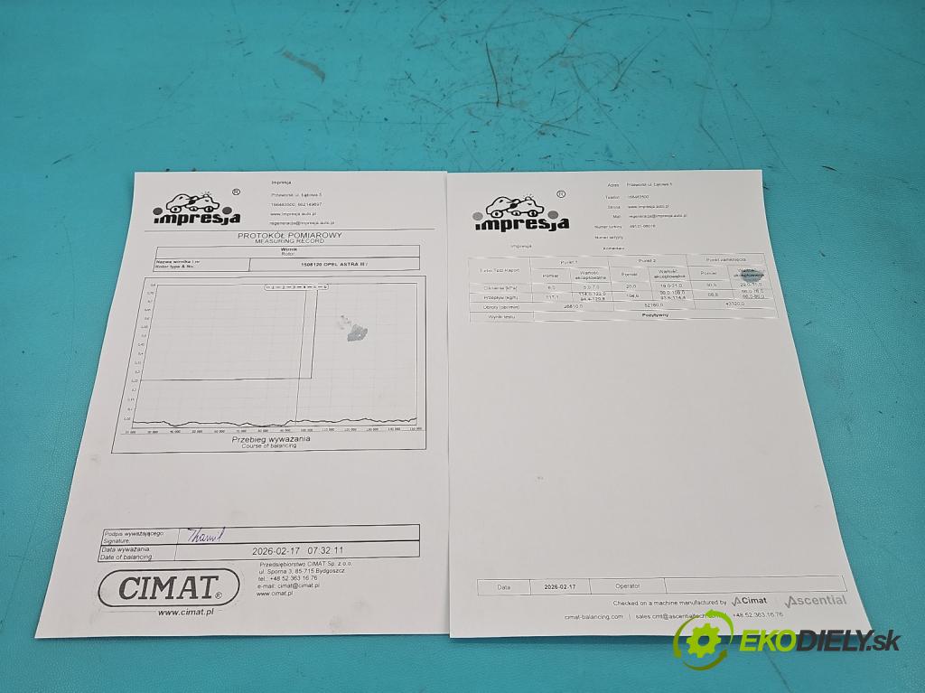 Opel Astra III 2004-2014 1.7 cdti 101 hp manual 74 kW 1686 cm3 5- Turbodmychadlo repasováno 49131-06016