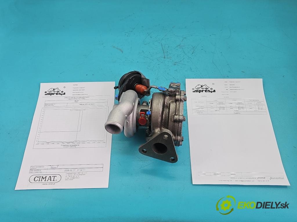 Opel Astra III 2004-2014 1.7 cdti 101 HP manual 74 kW 1686 cm3 5- turbodúchadlo, turbo repasovaná 49131-06016