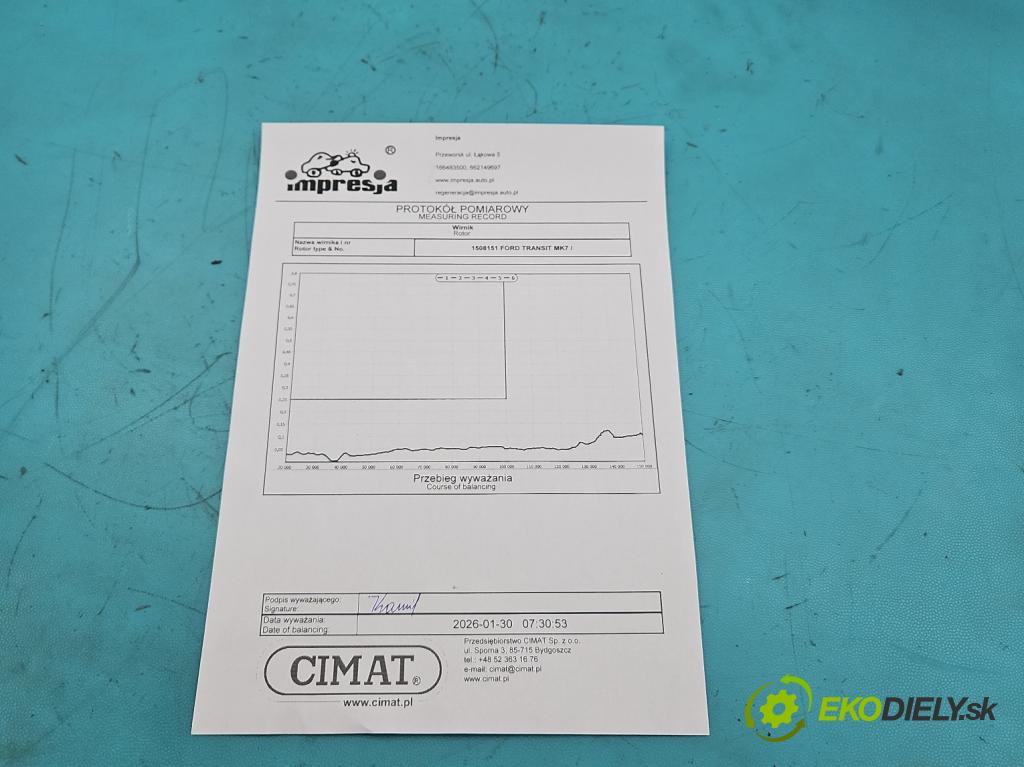 Ford Transit Mk7 2006-2013 2.4 tdci 116 hp manual 85 kW 2402 cm3 5- Turbodmychadlo repasováno 49131-05402