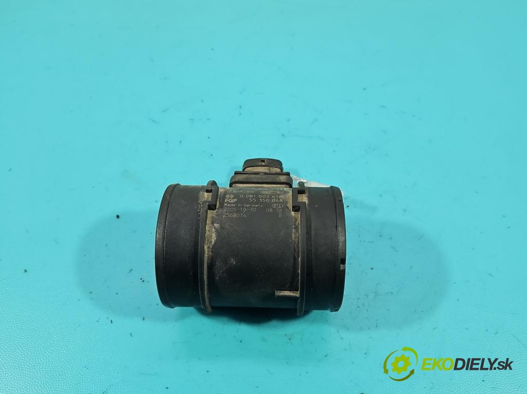 Fiat Croma II 2005-2010 1.9 jtd 150 HP manual 110 kW 1910 cm3 5- průtokoměr: 0281002618 (Váha vzduchu)