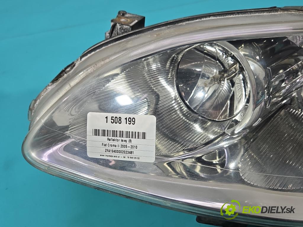 Fiat Croma II 2005-2010 1.9 jtd 150 HP manual 110 kW 1910 cm3 5- Reflektor: ľavý 51733561 (Kľučka dverí ostatné)