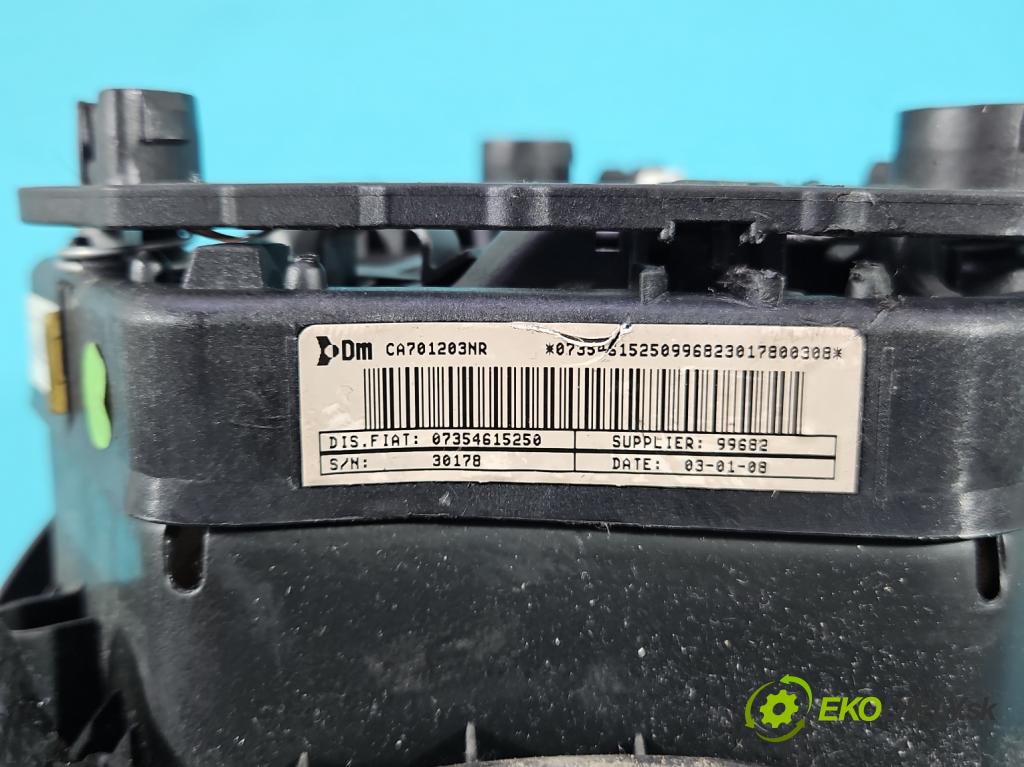 Fiat Bravo II 2007-2014 1.9 jtd 120 hp manual 88 kW 1910 cm3 5- Polštář: vzduch: Řidič: 07354615250 (Airbag)