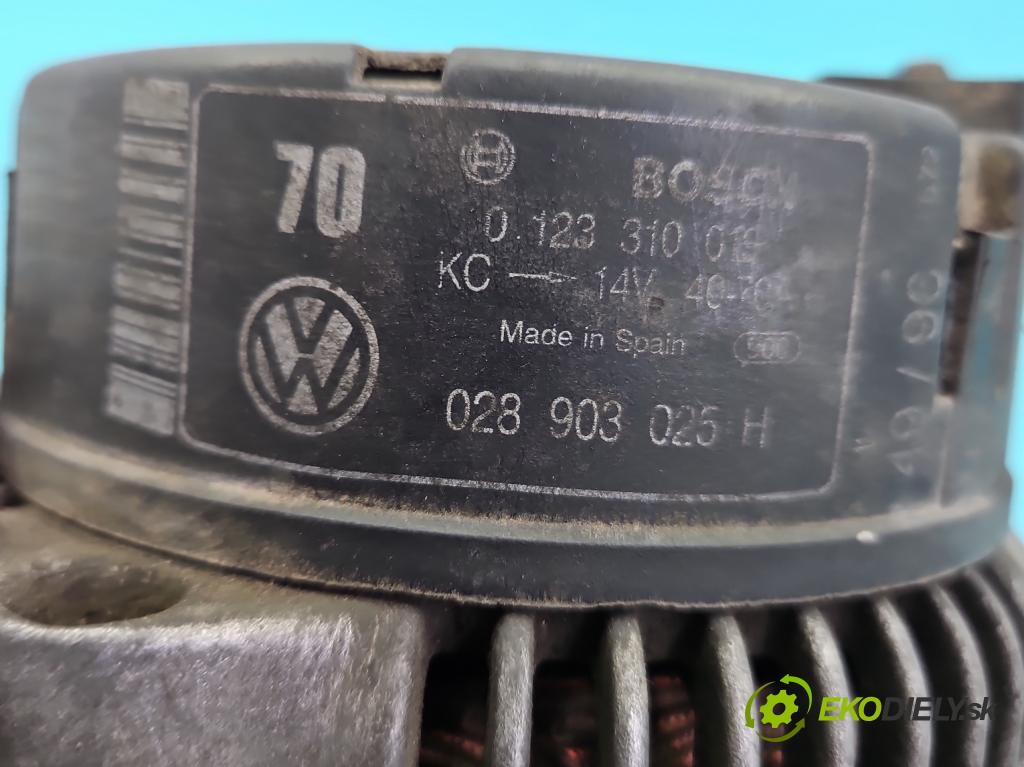 Vw Golf III 1991-1998 1.4 8V 60 HP manual 44 kW 1390 cm3 5- Alternator 028903025H (Alternátor)