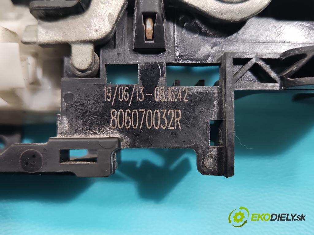 Renault Megane III 2008-2016 1.5 dci 110 HP manual 81 kW 1461 cm3 5- rukoväť predné ľavé mimo: 806070032R (Kľučka dverí vonkajšia predná ľavá)