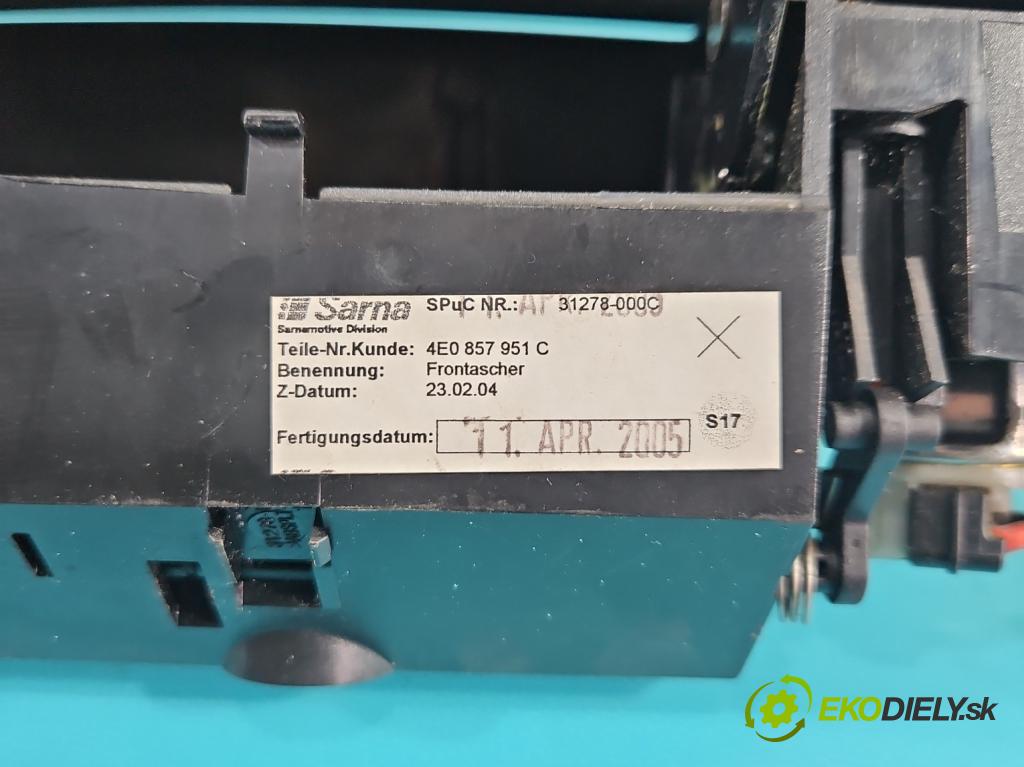 Audi A8 D3 2002-2009 3.0 tdi 232KM automatic 171 kW 2967 cm3 4- lišta ozdobná interiéry: 4E1857115C